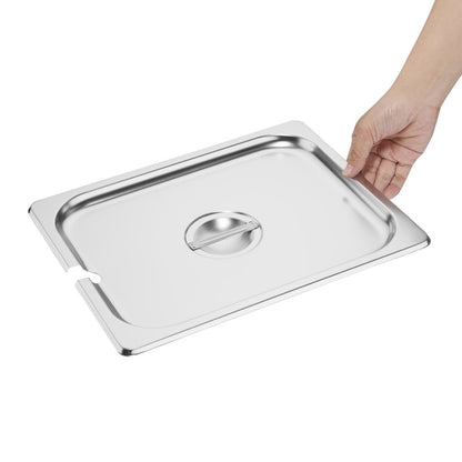 Vogue St/St GN Notched Lid - 1/2 • PAS-DP251