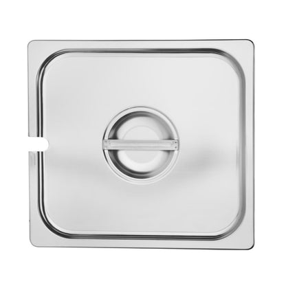 Vogue Stainless Steel GN Notched Lid - 2/3 • PAS-DP252