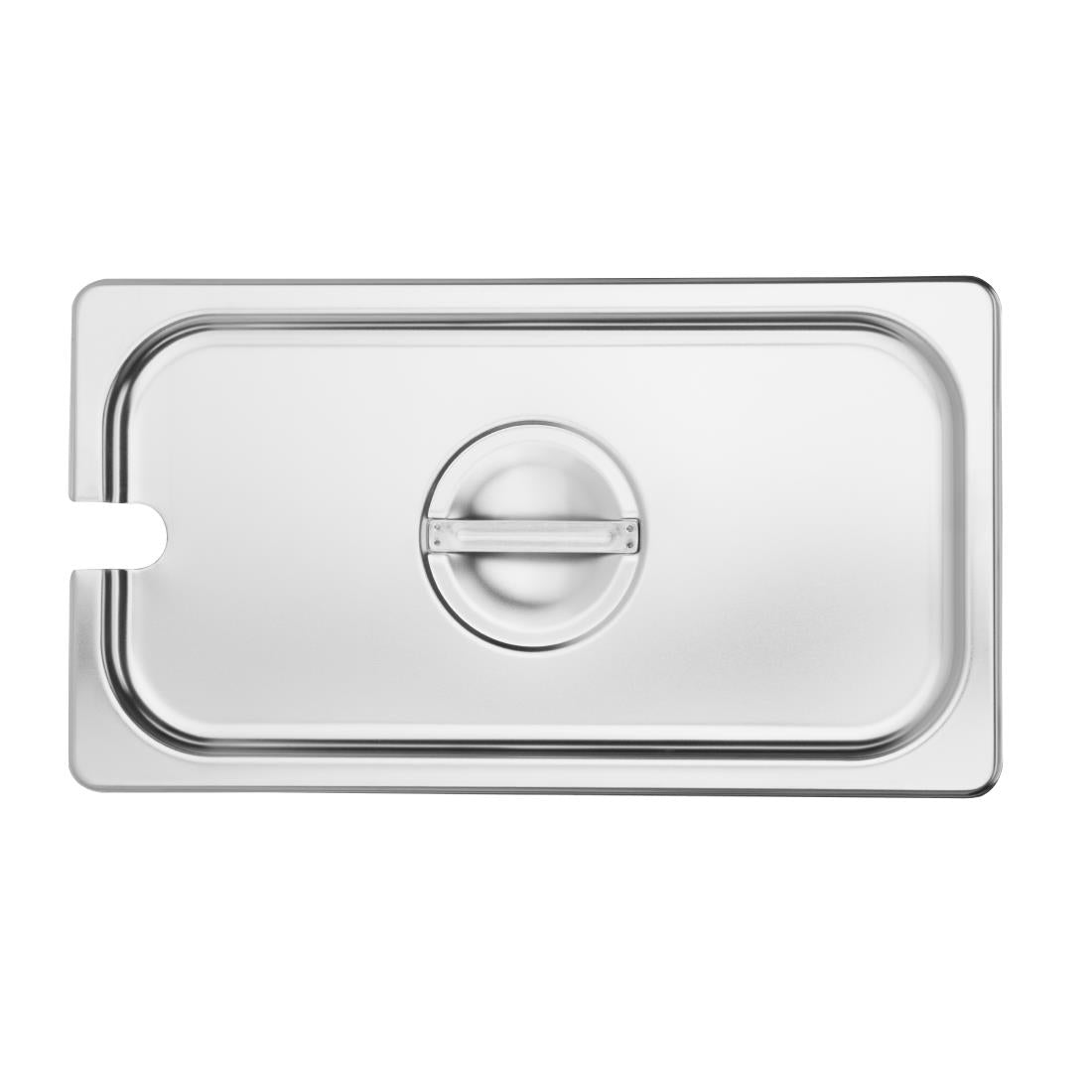 Vogue Stainless Steel GN Notched Lid - 1/3 • PAS-DP253