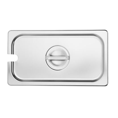 Vogue Stainless Steel GN Notched Lid - 1/3 • PAS-DP253