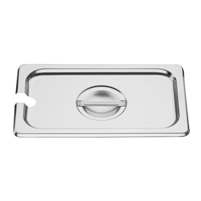 Vogue Stainless Steel GN Notched Lid - 1/4 • PAS-DP254