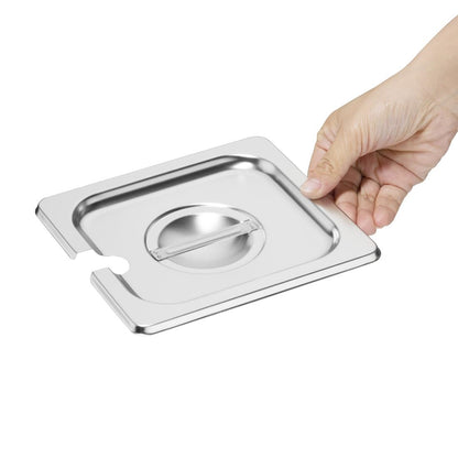 Vogue Notched Lid St/St - GN 1/6 • PAS-DP255