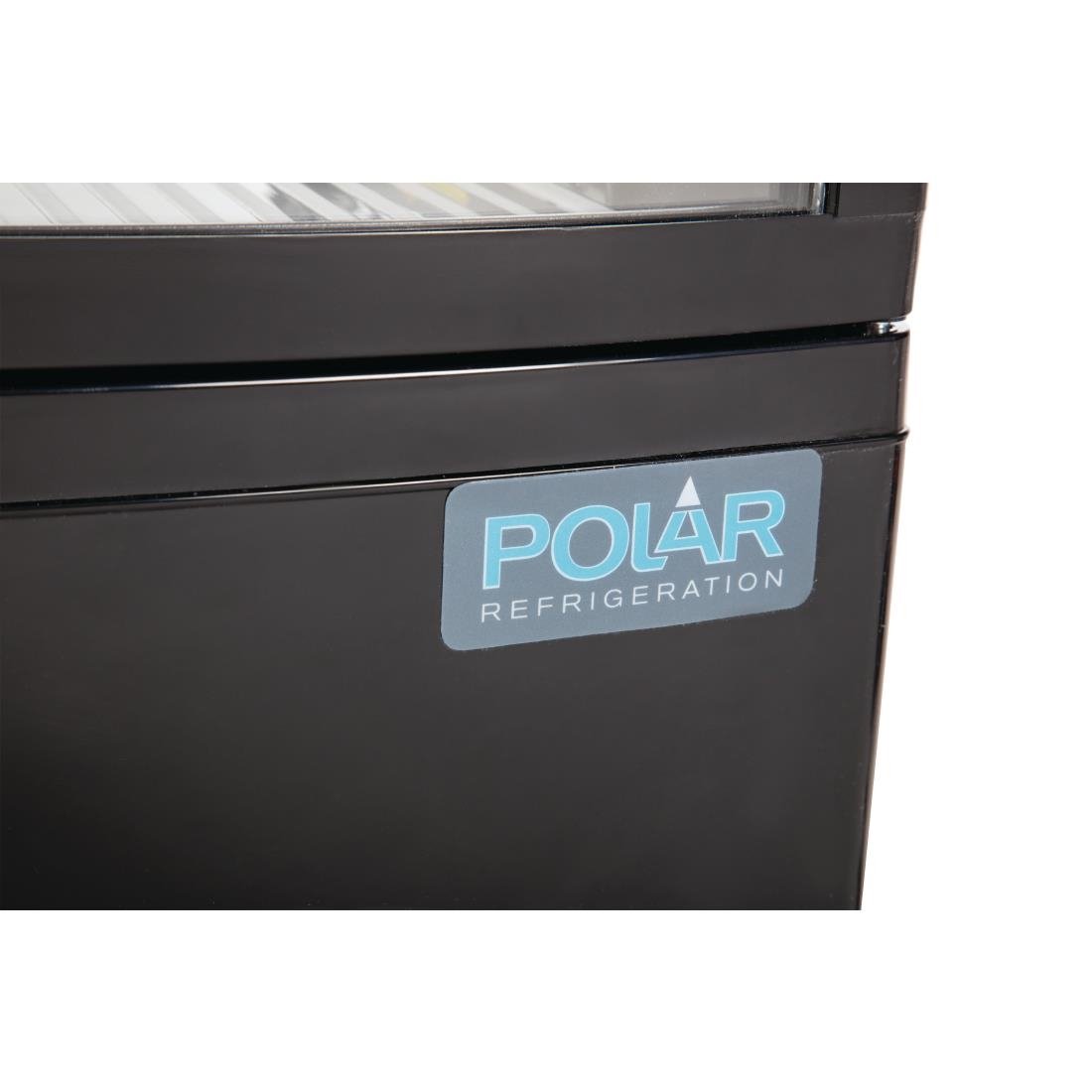 Polar C-Series Energy Efficient Curved Door Display Fridge Black 86Ltr • PAS-CX574-A