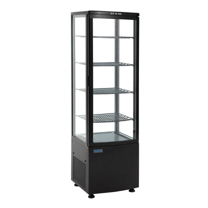 Polar C-Series Curved Door Display Fridge 235Ltr Black • PAS-DP289-A