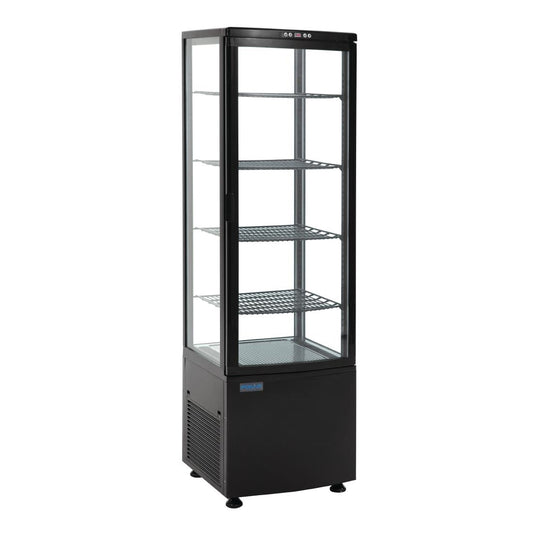 Polar C-Series Curved Door Display Fridge 235Ltr Black • PAS-DP289-A