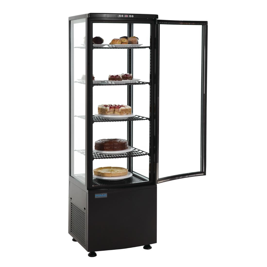 Polar C-Series Curved Door Display Fridge 235Ltr Black • PAS-DP289-A