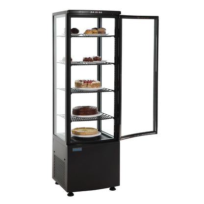 Polar C-Series Curved Door Display Fridge 235Ltr Black • PAS-DP289-A