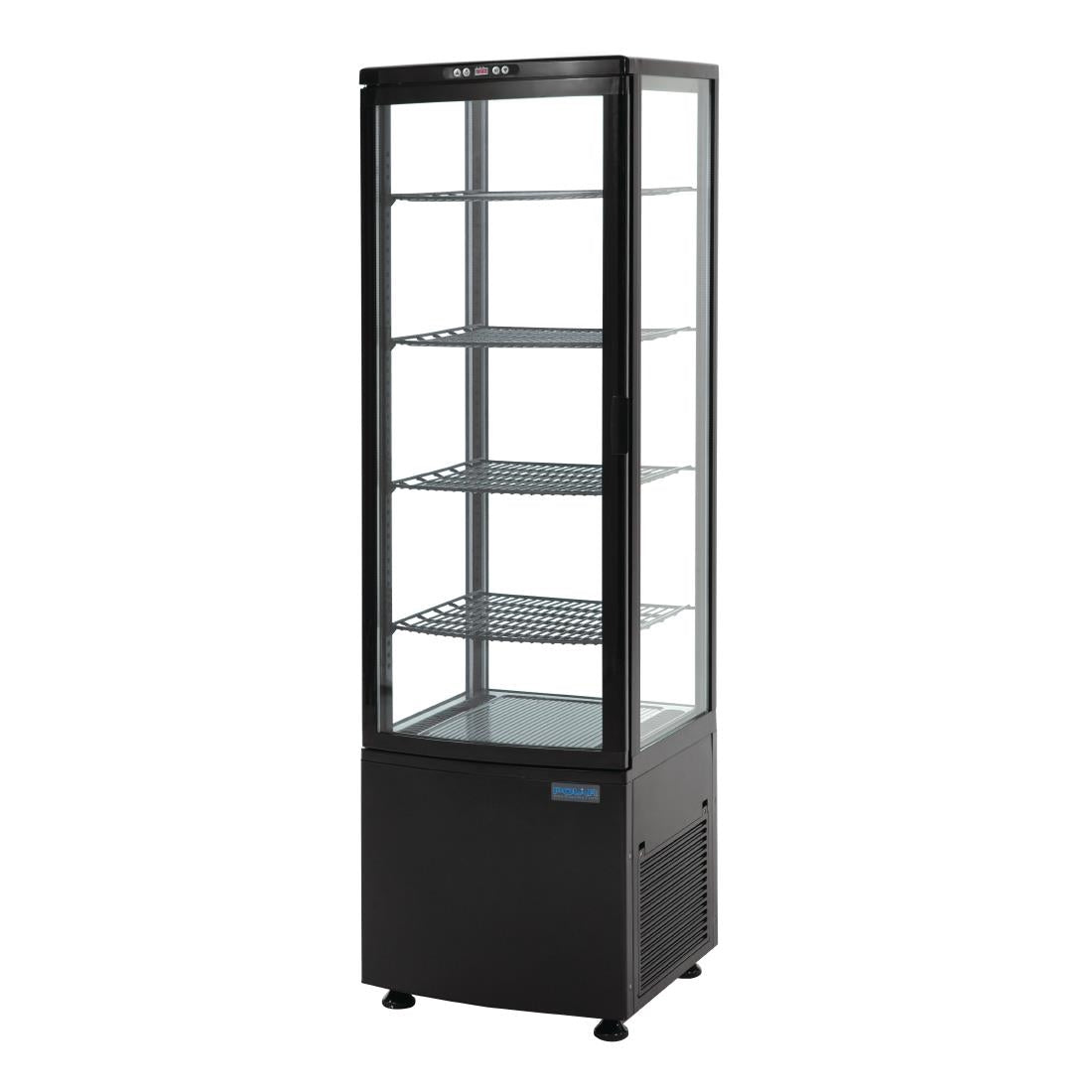 Polar C-Series Curved Door Display Fridge 235Ltr Black • PAS-DP289-A