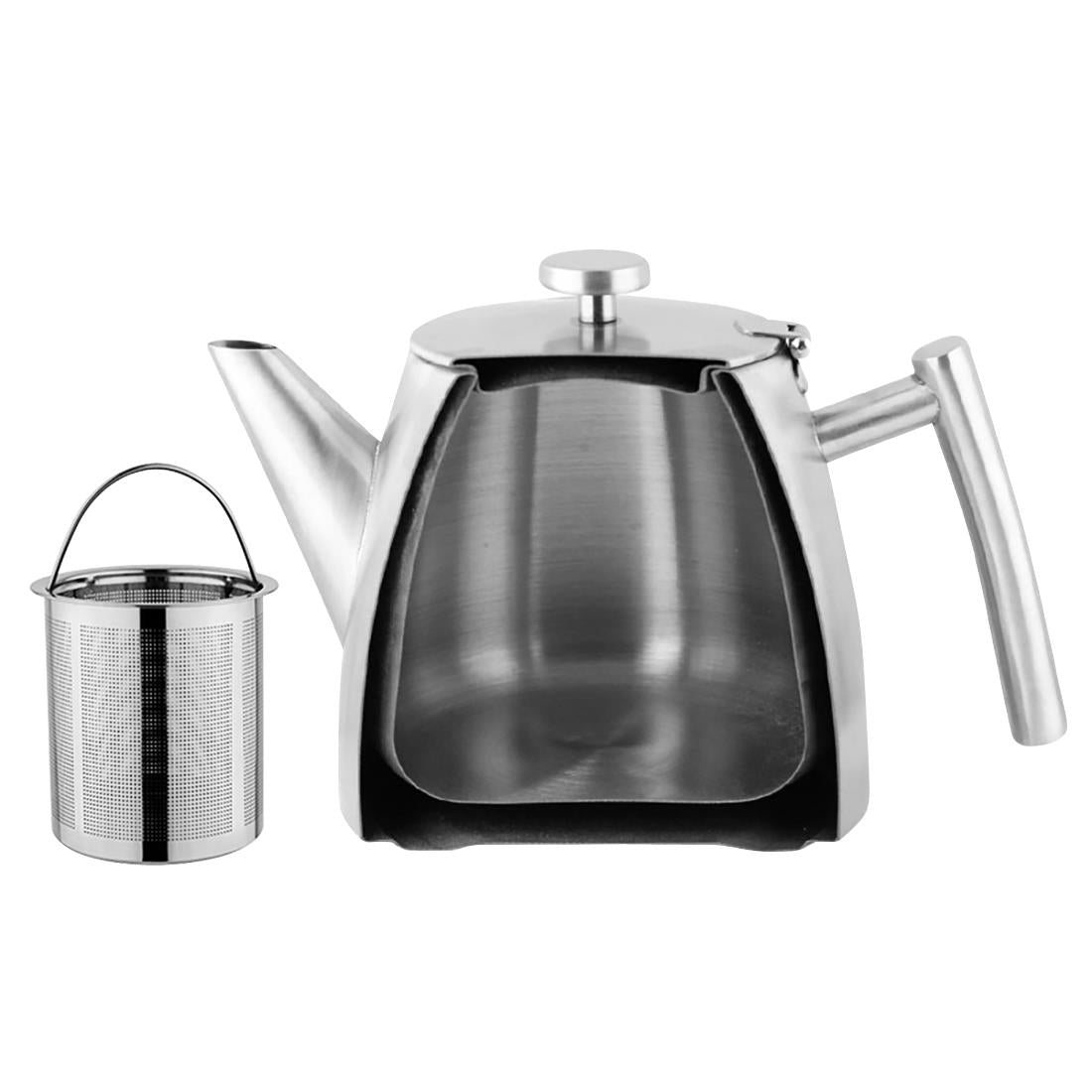 Olympia Conical Insulated Stainless Steel Teapot with Filter 350ml • PAS-DP600