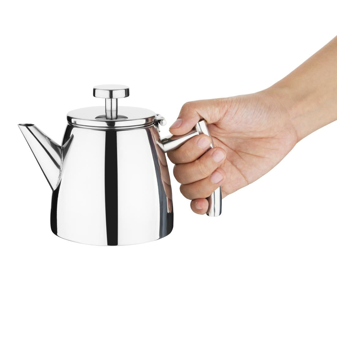Olympia Conical Insulated Stainless Steel Teapot with Filter 350ml • PAS-DP600