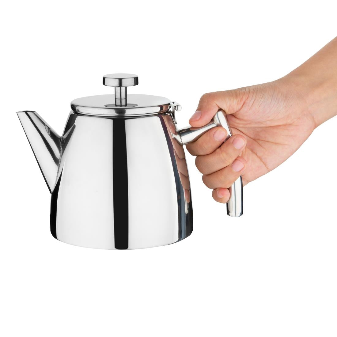 Olympia Conical Insulated Stainless Steel Teapot with Filter 600ml • PAS-DP601