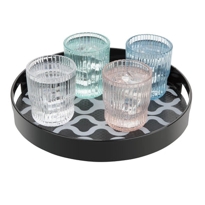 Olympia Kristallon PC Round Non Slip Tray with Handles 300mm • PAS-DP664
