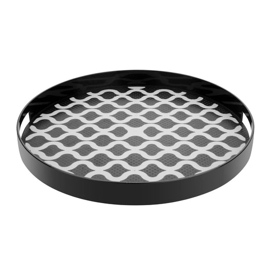 Olympia Kristallon PC Round Non Slip Tray With Handles 405mm • PAS-DP666