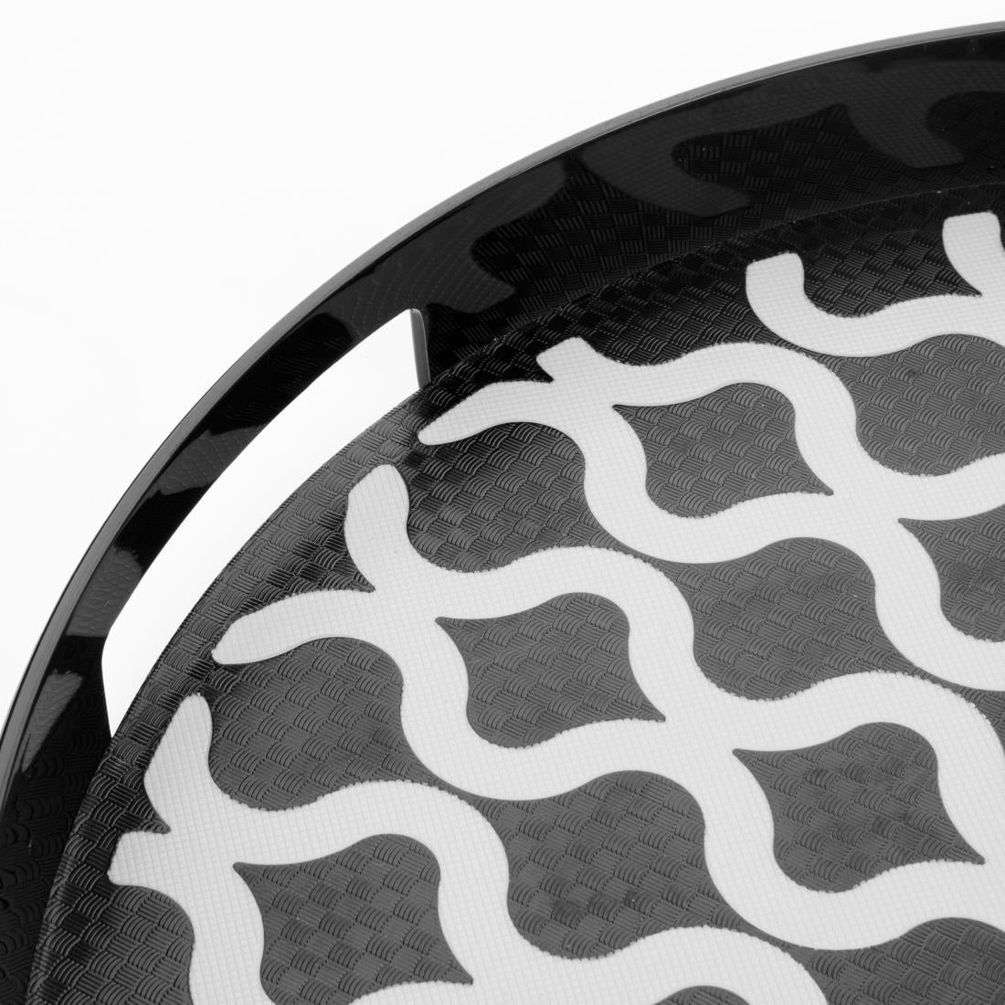 Olympia Kristallon PC Round Non Slip Tray With Handles 405mm • PAS-DP666