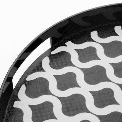 Olympia Kristallon PC Round Non Slip Tray With Handles 405mm • PAS-DP666