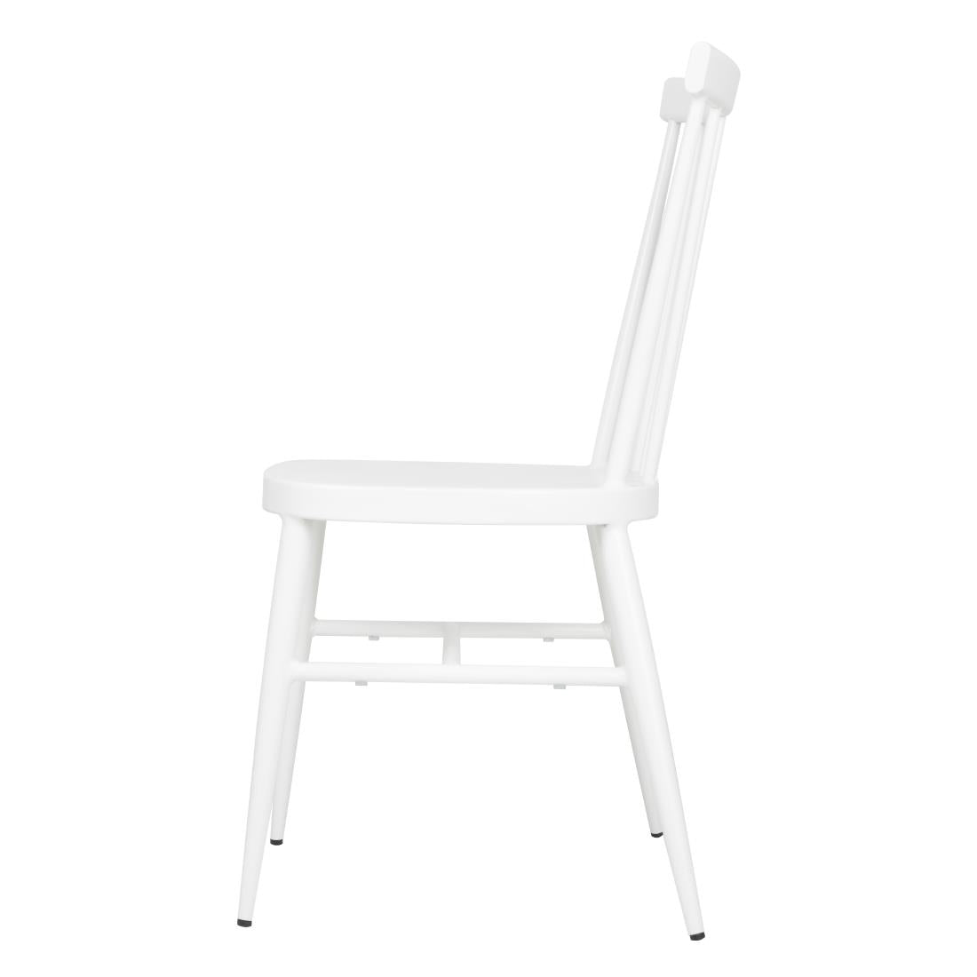 Bolero Windsor Aluminium White Chairs White (4 Pack) (Pack Quantity: 4) • PAS-DP718