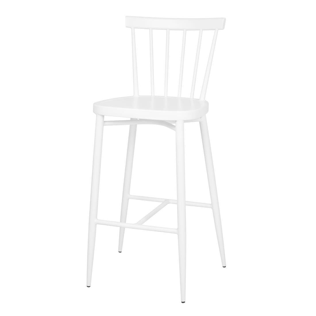 Bolero Windsor Aluminium White High Stools (2 Pack) (Pack Quantity: 2) • PAS-DP719