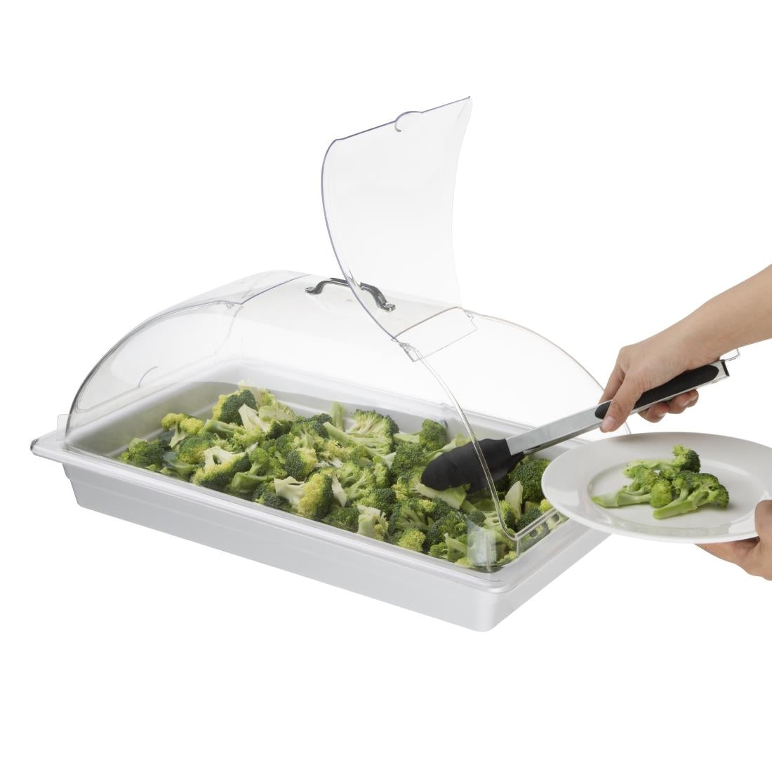 Olympia Kristallon Polycarbonate 1/1 GN Domed Cover 535x330x175mm (535(L)x330(W)x175(H)mm) • PAS-DP790
