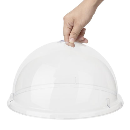 Olympia Kristallon Polycarbonate Domed Plate Cover Round 300mm (300(Ø)x160(H)mm) • PAS-DP792