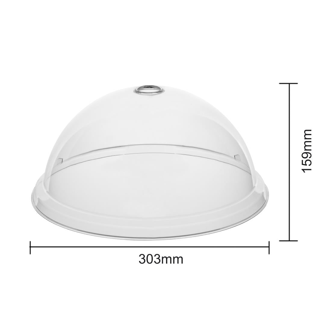 Olympia Kristallon Polycarbonate Domed Plate Cover Round 300mm (300(Ø)x160(H)mm) • PAS-DP792