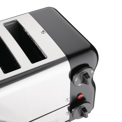 Rowlett Esprit 4 Slot Toaster Jet Black w/2x Additional Elements & Sandwich Cage • PAS-HW913-A