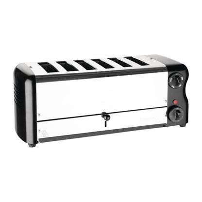 Rowlett Esprit 6 Slot Toaster Jet Black w/2x Additional Elements & Sandwich Cage • PAS-HW917-A