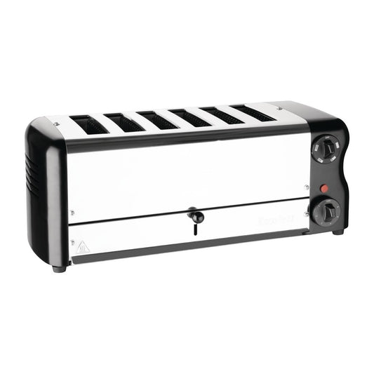 Rowlett Esprit 6 Slot Toaster Jet Black w/2x Additional Elements & Sandwich Cage • PAS-HW917-A