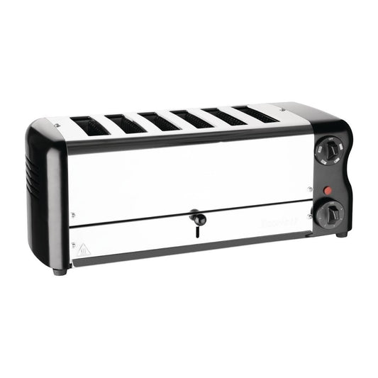 Rowlett Esprit 6 Slot Toaster Jet Black w/2x Additional Elements & Sandwich Cage • PAS-CH187-A