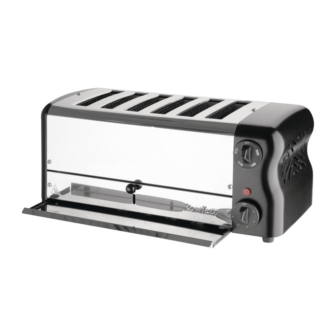 Rowlett Esprit 6 Slot Toaster Jet Black w/2x Additional Elements & Sandwich Cage • PAS-HW917-A