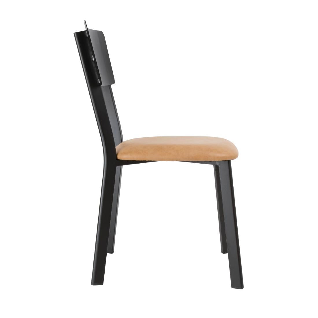 Bolero Metal & PU Side Chair Vintage Camel (4 Pack) • PAS-DR300