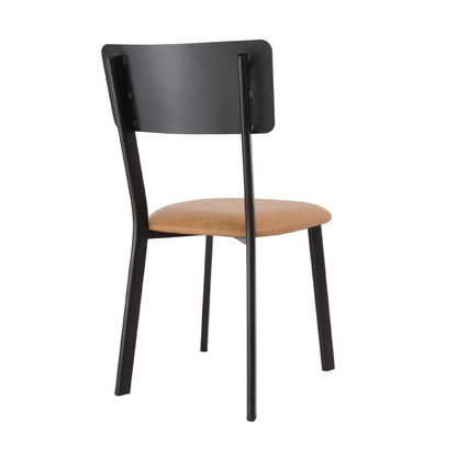 Bolero Metal & PU Side Chair Vintage Camel (4 Pack) • PAS-DR300