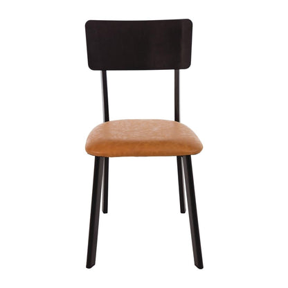 Bolero Metal & PU Side Chair Vintage Camel (4 Pack) • PAS-DR300