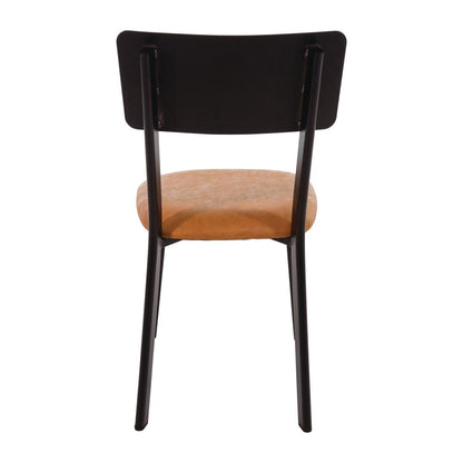 Bolero Metal & PU Side Chair Vintage Camel (4 Pack) • PAS-DR300