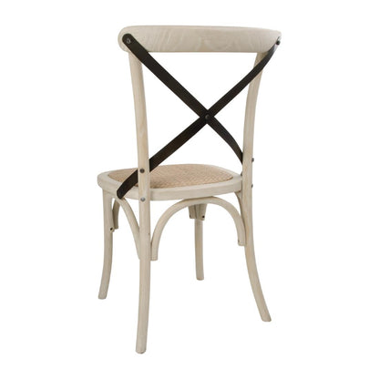 Bolero Bentwood Chairs with Metal Cross Backrest (2 Pack) • PAS-DR306