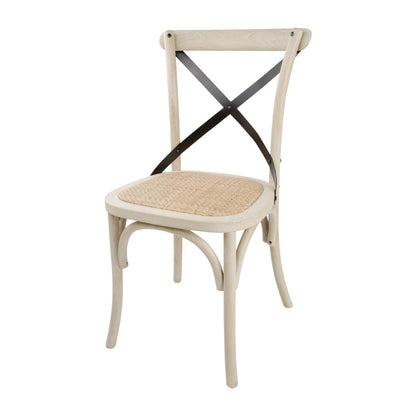 Bolero Bentwood Chairs with Metal Cross Backrest (2 Pack) • PAS-DR306