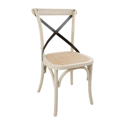 Bolero Bentwood Chairs with Metal Cross Backrest (2 Pack) • PAS-DR306