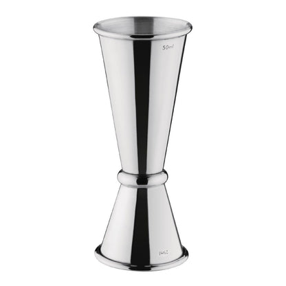 Olympia Banded Chrome Jigger 25/50ml • PAS-DR593