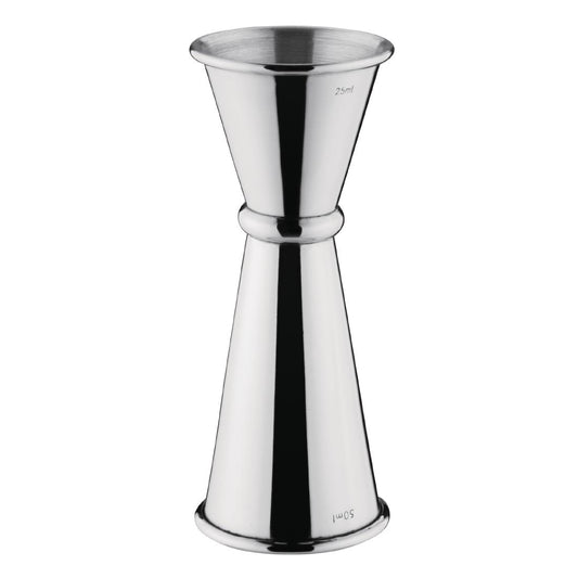 Olympia Banded Chrome Jigger 25/50ml • PAS-DR593