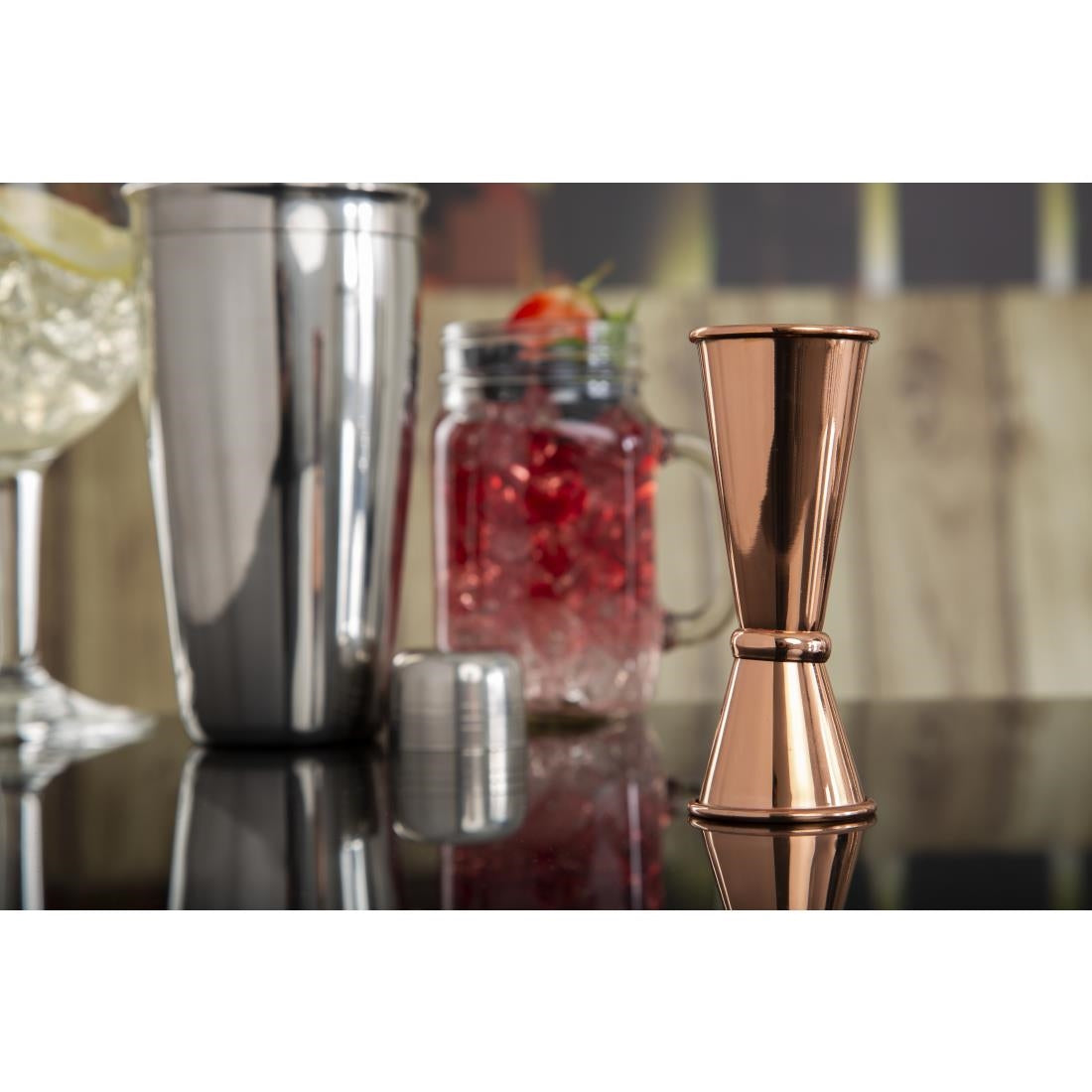 Olympia Banded Copper Jigger 25/50ml • PAS-DR606