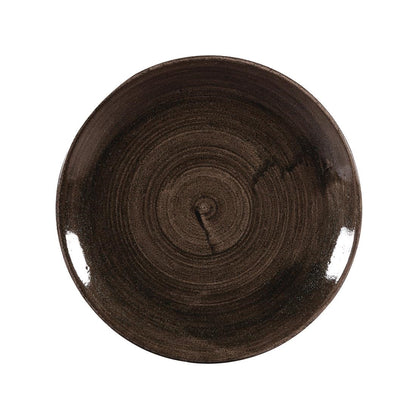 Churchill Stonecast Patina Coupe Plates Black 288mm (12 Pack) • PAS-DR650