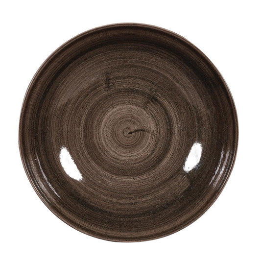 Churchill Stonecast Patina Coupe Plates Black 217mm (12 Pack) • PAS-DR652