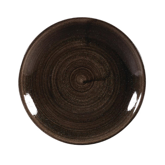 Churchill Stonecast Patina Coupe Plates Black 165mm (12 Pack) • PAS-DR653