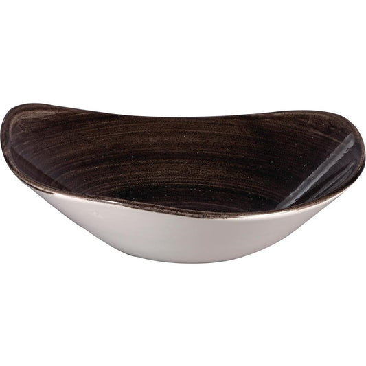 Churchill Stonecast Patina Triangular Bowls Black 235mm (12 Pack) • PAS-DR656