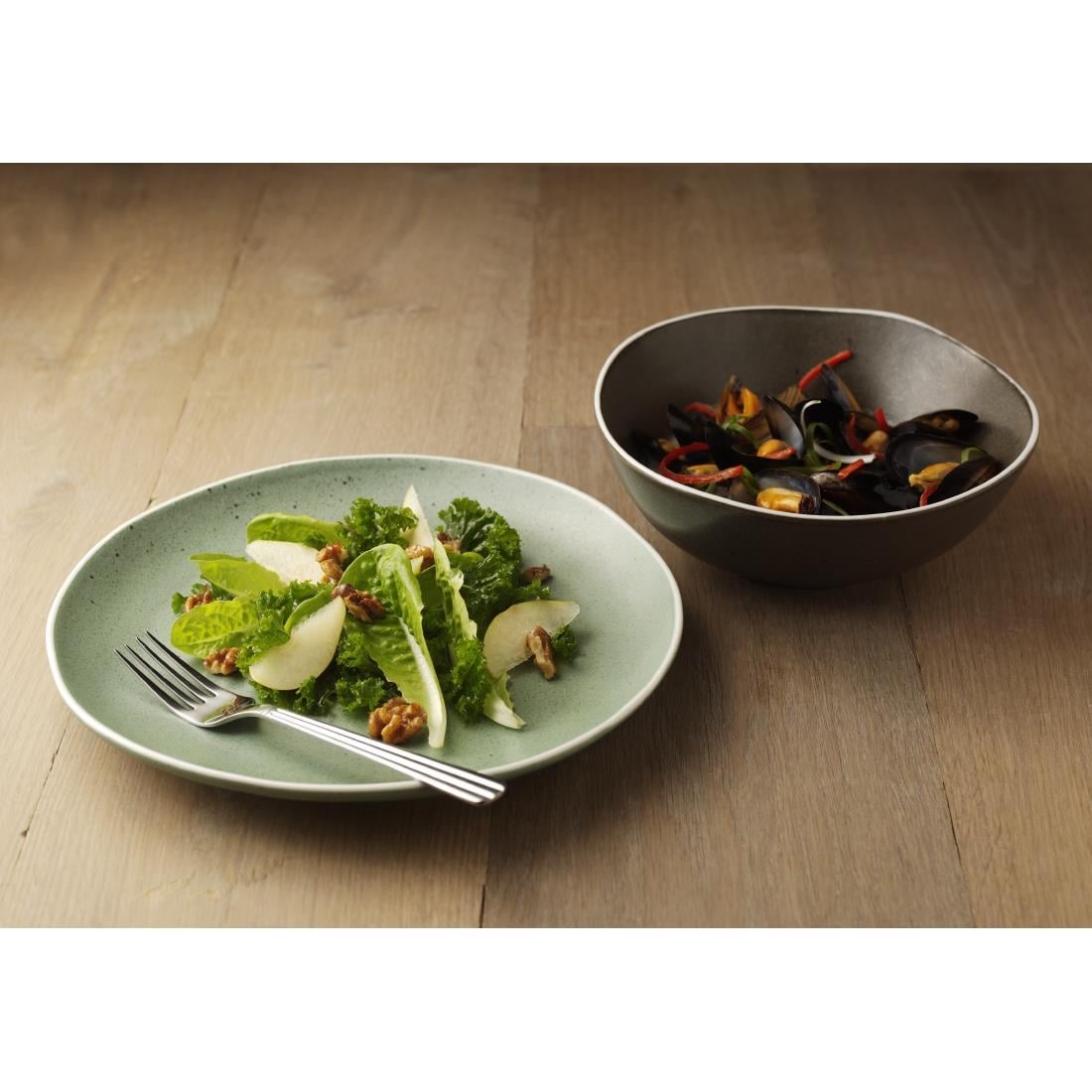 Olympia Chia Charcoal Deep Bowl - 1250ml 42.2fl oz (6 Pack) (210(Ø)mm | 8 1/4". Pack Quantity: 6) • PAS-DR816