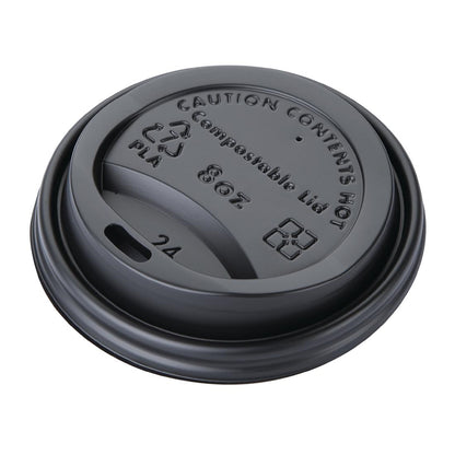 Fiesta Compostable Hot Cup Lids 225ml (Pack of 1000) • PAS-DS052