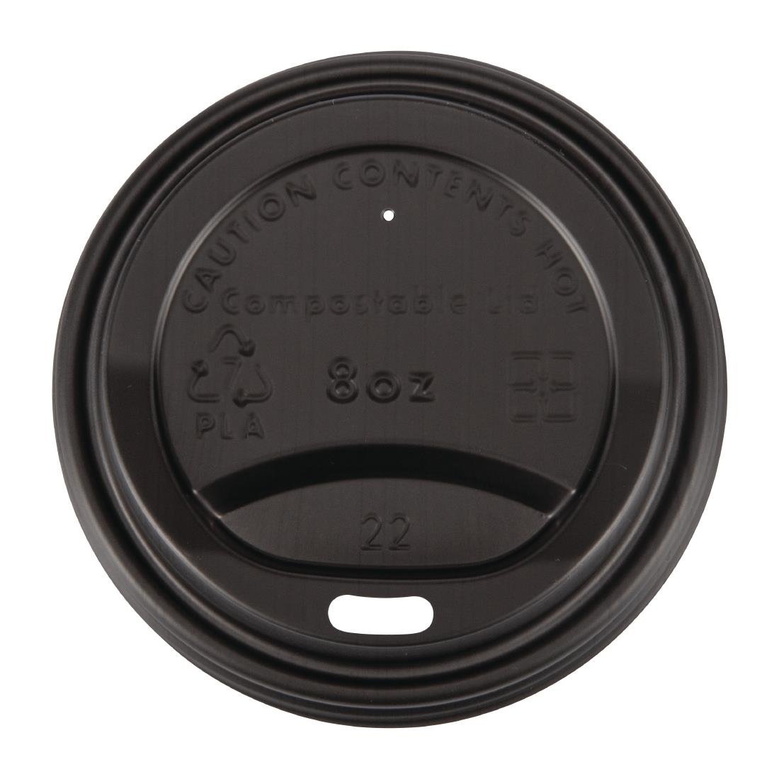 Fiesta Compostable Hot Cup Lids 225ml Pack of 50 • PAS-DS054