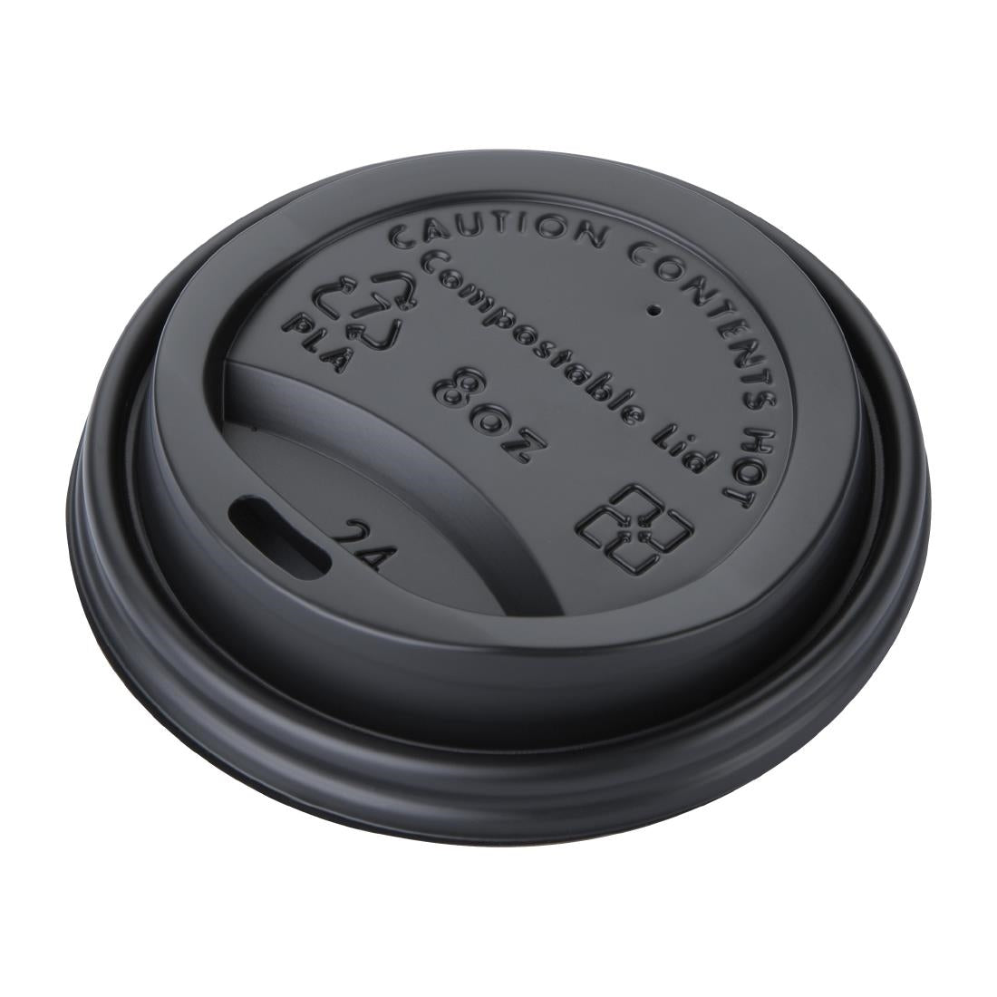 Fiesta Compostable Hot Cup Lids 225ml Pack of 50 • PAS-DS054