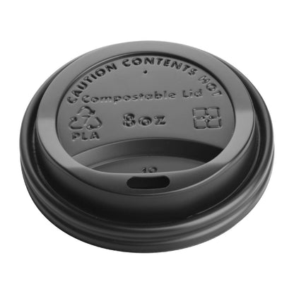 Fiesta Compostable Hot Cup Lids 225ml Pack of 50 • PAS-DS054