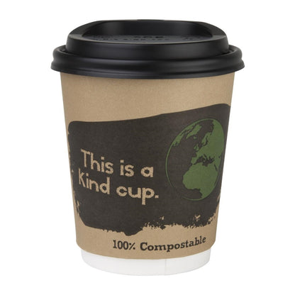 Fiesta Compostable Hot Cup Lids 225ml Pack of 50 • PAS-DS054