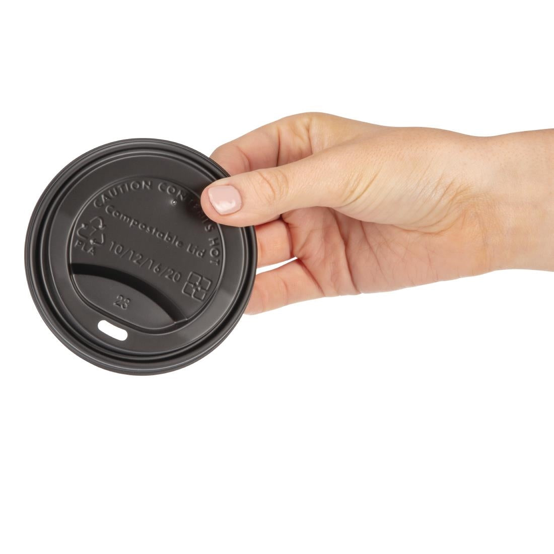 Fiesta Compostable Coffee Cup Lids 340ml / 12oz (50 Pack) (Pack Quantity: 50) • PAS-DS055